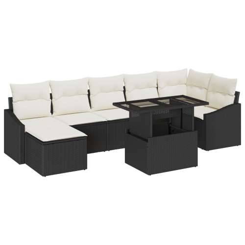 vrtni sofa set Set od 8 Bež, Crna Ratan, Poliester, Metal Cijena