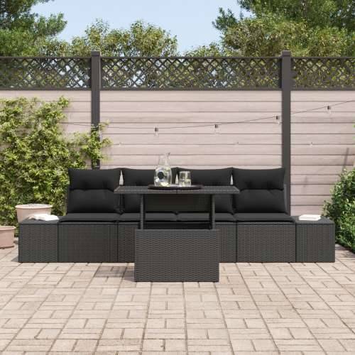 vrtni sofaset Set od 5 Crna Ratan Vanjski sofaset Pravokutni Cijena