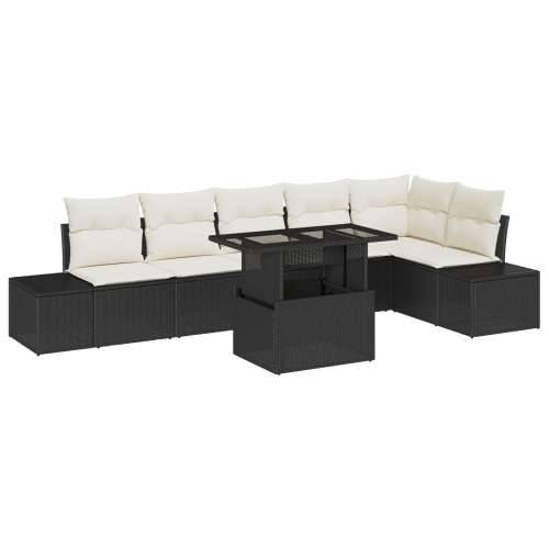 Set vrtne garniture od 7 dijelova s jastučićima crni poli ratan Cijena