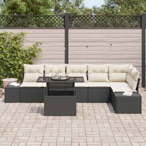 Set vrtne garniture od 7 dijelova s jastučićima crni poli ratan Cijena