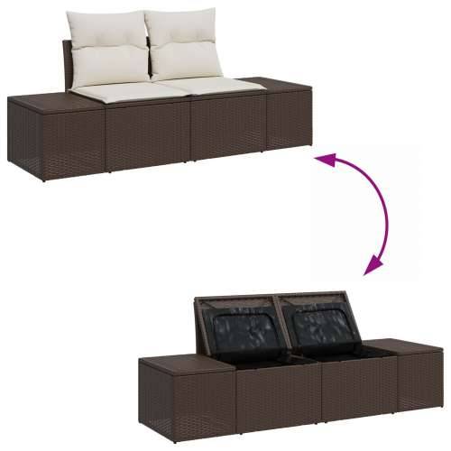Vrtni sofa set Set od 7 Smeđa Ratan, Poliester Vrtni sofa set Cijena