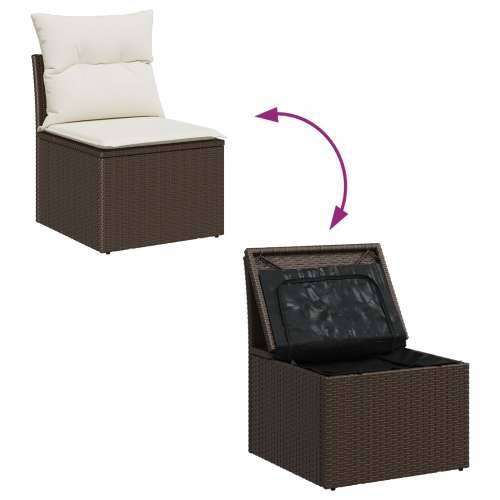 Vrtni sofa set Set od 7 Smeđa Ratan, Poliester Vrtni sofa set Cijena