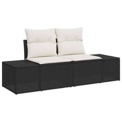 Vrtni Sofa Set Set od 9 Crna i krem Ratan i poliester Cijena