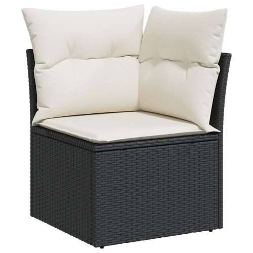 Vrtni Sofa Set Set od 9 Crna i krem Ratan i poliester Cijena