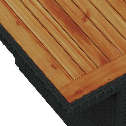 Vrtni sofa set 5-dijelni Crna i krem Ratan, Poliester Cijena