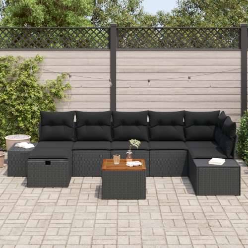 Set vrtne garniture od 8 dijelova s jastučićima Crni poli ratan Cijena