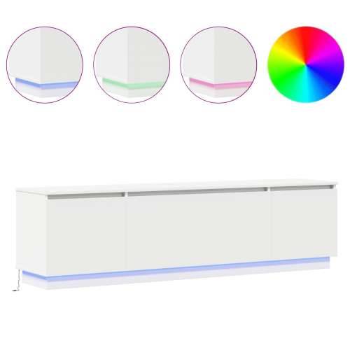 TV komoda s LED bijela 180x38x49 cm konstruirano drvo Cijena