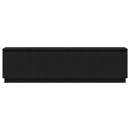 TV komoda s LED svjetlom Crni hrast 180x38x49 cm Konstrukcijsko drvo Cijena