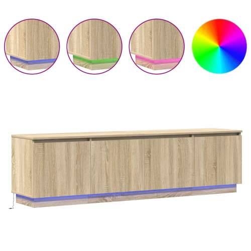 TV ormarić s LED osvjetljenjem Sonoma hrast 180x38x49 cm Konstruirano drvo Cijena