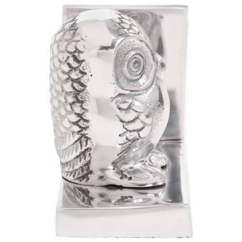 Držači za knjige 2 kom Srebrna 7x9x11 cm Aluminij Sova Cijena
