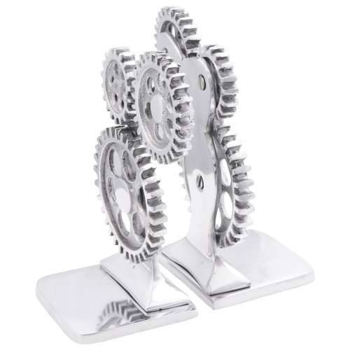 Držači za knjige 2 kom Srebrna 10x10x22 cm Aluminij Cog Cijena