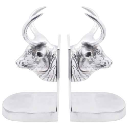 Držači za knjige 2 kom Srebrni 17x15x27 cm Aluminij Bull Cijena