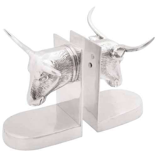 Držači za knjige 2 kom Srebrna 21,5x15,5x20 cm Aluminij Bull Cijena