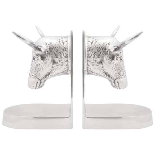 Držači za knjige 2 kom Srebrna 21,5x15,5x20 cm Aluminij Bull Cijena