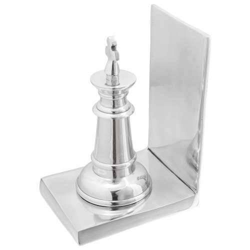Držači za knjige 2 kom Srebrna 11x12x19,5 cm Aluminij Chess Cijena