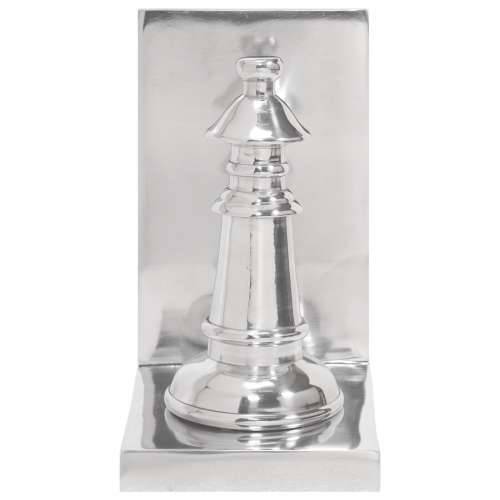Držači za knjige 2 kom Srebrna 11x12x19,5 cm Aluminij Chess Cijena