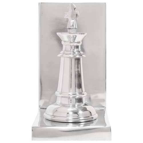 Držači za knjige 2 kom Srebrna 11x12x19,5 cm Aluminij Chess Cijena