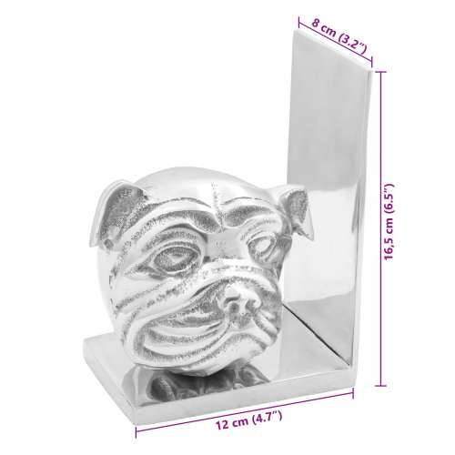 Držači za knjige 2 kom Srebrni 8x12x16,5 cm Aluminij Cijena
