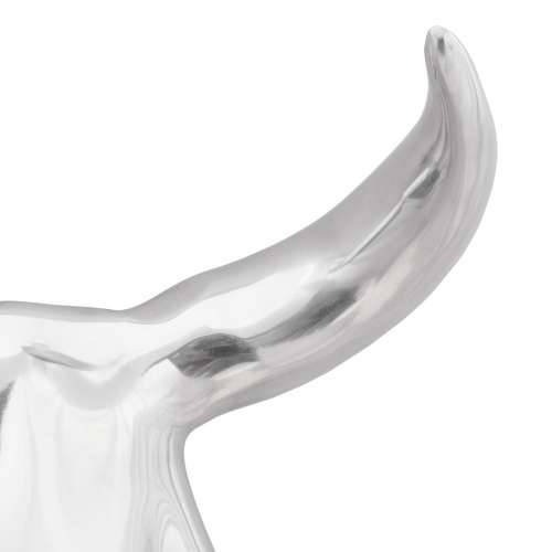 Zidna dekoracija - Glava bika Srebrna 34x13x53 cm Aluminij Cijena