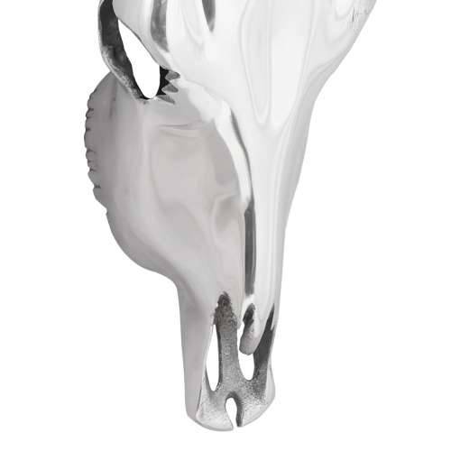 Zidna dekoracija - Glava bika Srebrna 34x13x53 cm Aluminij Cijena