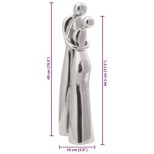 Skulptura Srebrna 10x16x49 cm Aluminij Cijena