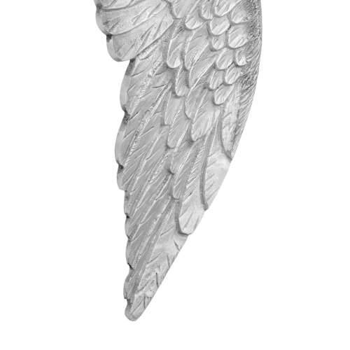 Mala skulptura krila Srebrna 17x5x59 cm Aluminij Cijena