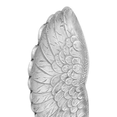 Mala skulptura krila Srebrna 17x5x59 cm Aluminij Cijena