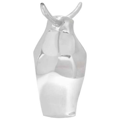Skulptura bika Srebrna 37x44x17 cm Aluminium Cijena
