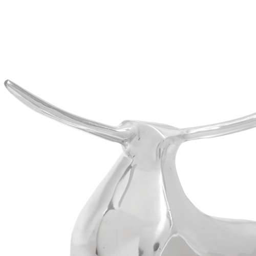 Skulptura bika Srebrna 37x44x17 cm Aluminium Cijena