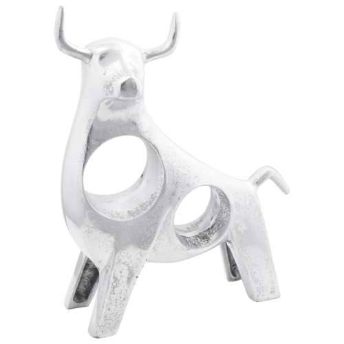 Skulptura Bika Srebrna 22x9,5x34 cm Aluminij Cijena