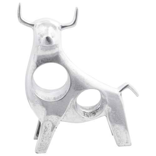 Skulptura Bika Srebrna 22x9,5x34 cm Aluminij Cijena