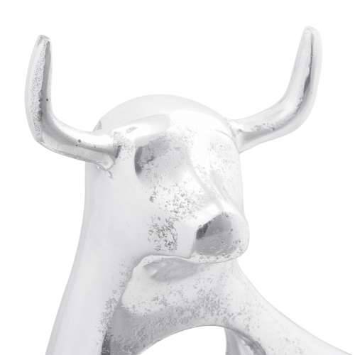 Skulptura Bika Srebrna 22x9,5x34 cm Aluminij Cijena