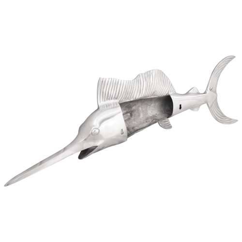 Zidna dekoracija ribarskog mača Srebrna 91x8x26 cm Aluminij Cijena