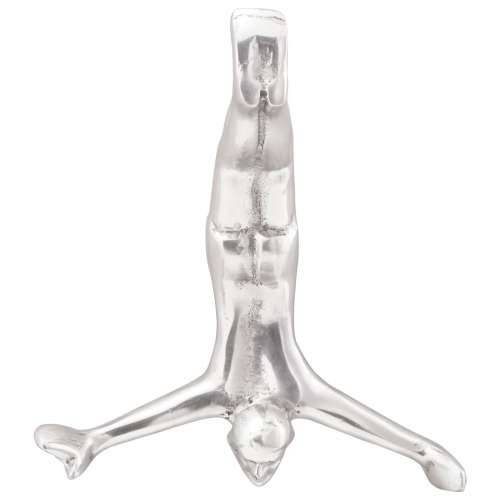 Skulptura Srebrna 22x8x25 cm Aluminijski Padajući Čovjek Cijena