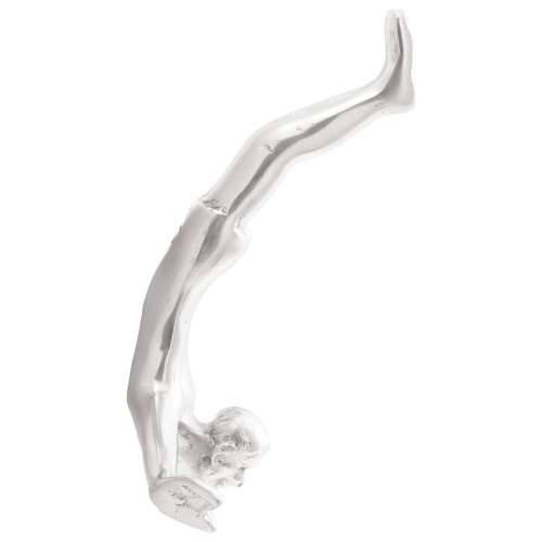 Skulptura Srebrna 22x8x25 cm Aluminijski Padajući Čovjek Cijena