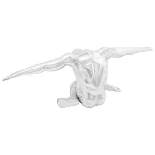 Skulptura Srebrna 63x20x22 cm Aluminijski Razmišljač Cijena