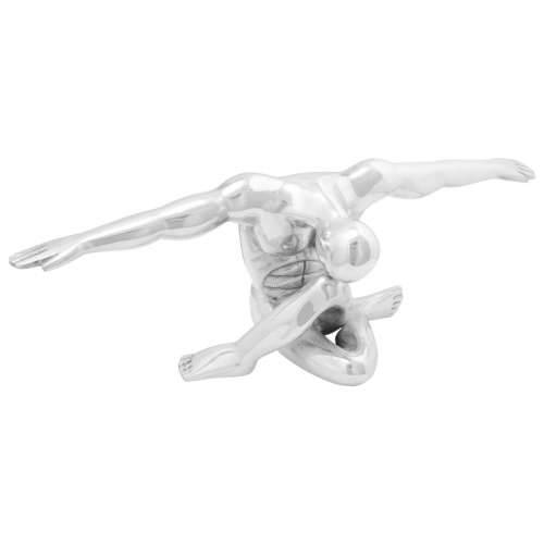Skulptura Srebrna 63x20x22 cm Aluminijski Razmišljač Cijena