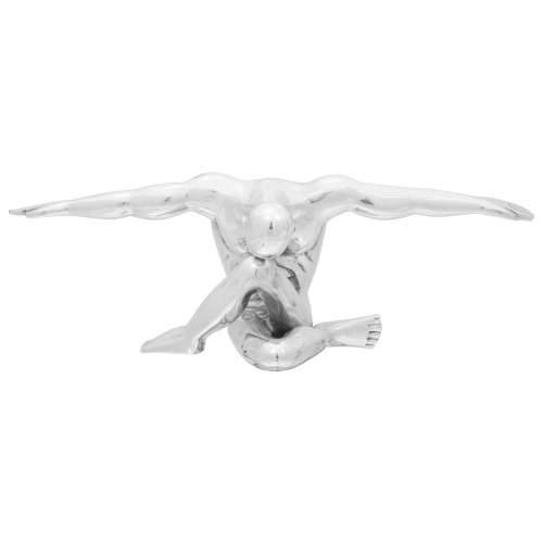 Skulptura Srebrna 63x20x22 cm Aluminijski Razmišljač Cijena