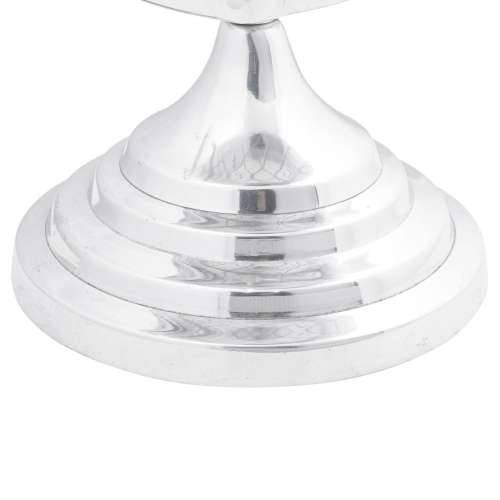 Skulptura globusa srebrne boje 16.5x14x26 cm aluminij Cijena
