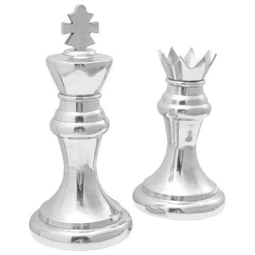 Šahovske skulpture 2 kom Srebrni Aluminij Cijena