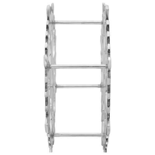 Srebrni stalak za vino 15.4x5.5x15.4 inča Aluminij Cijena