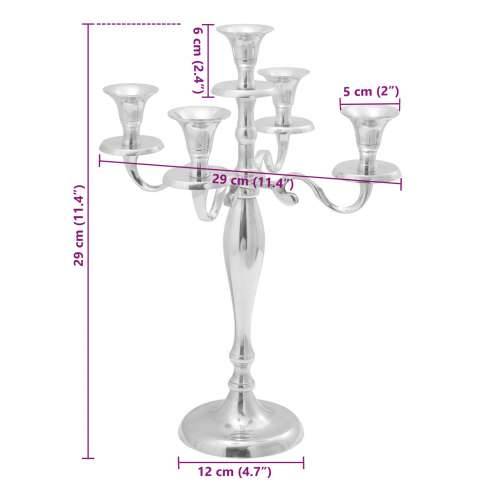 Držač svijeće Srebrni 29x29x40 cm Aluminij Cijena