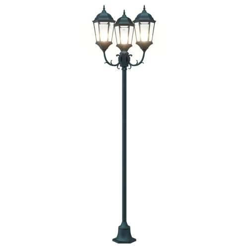 Stup rasvjete s 3 svjetiljke E27 Zelena 220 cm Aluminij Cijena