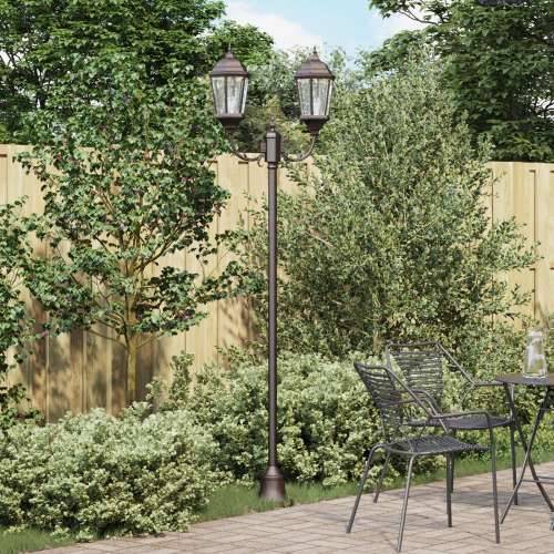Stup za vrtno osvjetljenje 2-lampe E27 Brončana 220 cm Aluminij Cijena