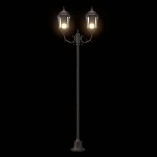 Stup za vrtno osvjetljenje 2-lampe E27 Brončana 220 cm Aluminij Cijena