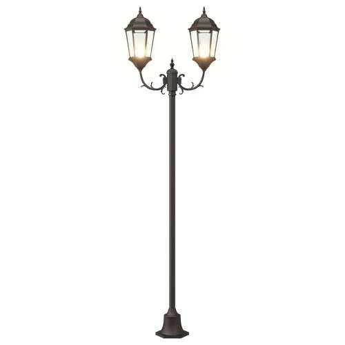 Stup za vrtno osvjetljenje 2-lampe E27 Brončana 220 cm Aluminij Cijena