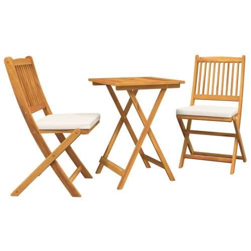 3-dijelni vrtni bistro set od čvrstog akacijinog drva Cijena