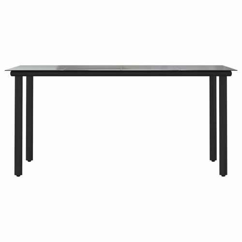 Vrtna garnitura - 5-dijelni vrtni blagovaonski set s jastucima od crnog - Crna i tamno siva 160 x 80 x 74 cm 4 Cijena