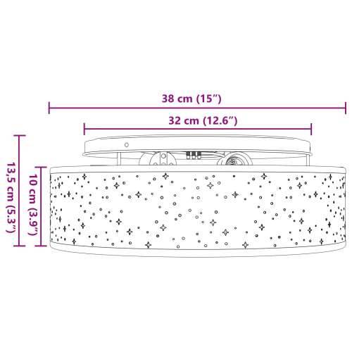 stropne lampe s zvjezdastim sjenilom taupe Ø 38 cm platno E27 Cijena