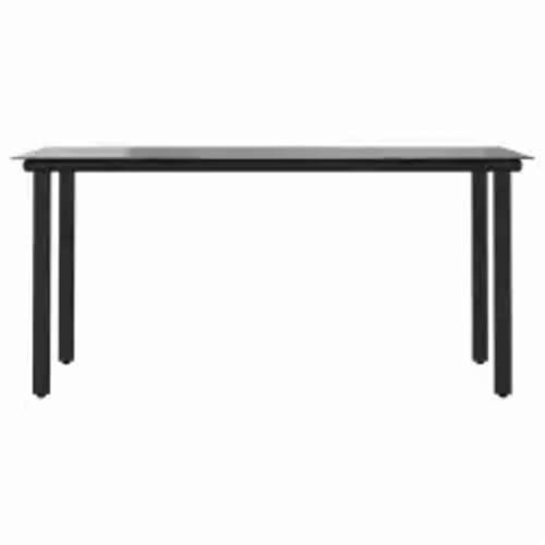 Vrtna garnitura - 7-dijelni vrtni blagovaonski set s jastucima, crno - Crna 160 x 80 x 74 cm 6 Cijena